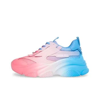 STEVE MADDEN Slip-Resistant Breathable Lightweight Low-Top Chunky Sneakers Women's Blue Pink