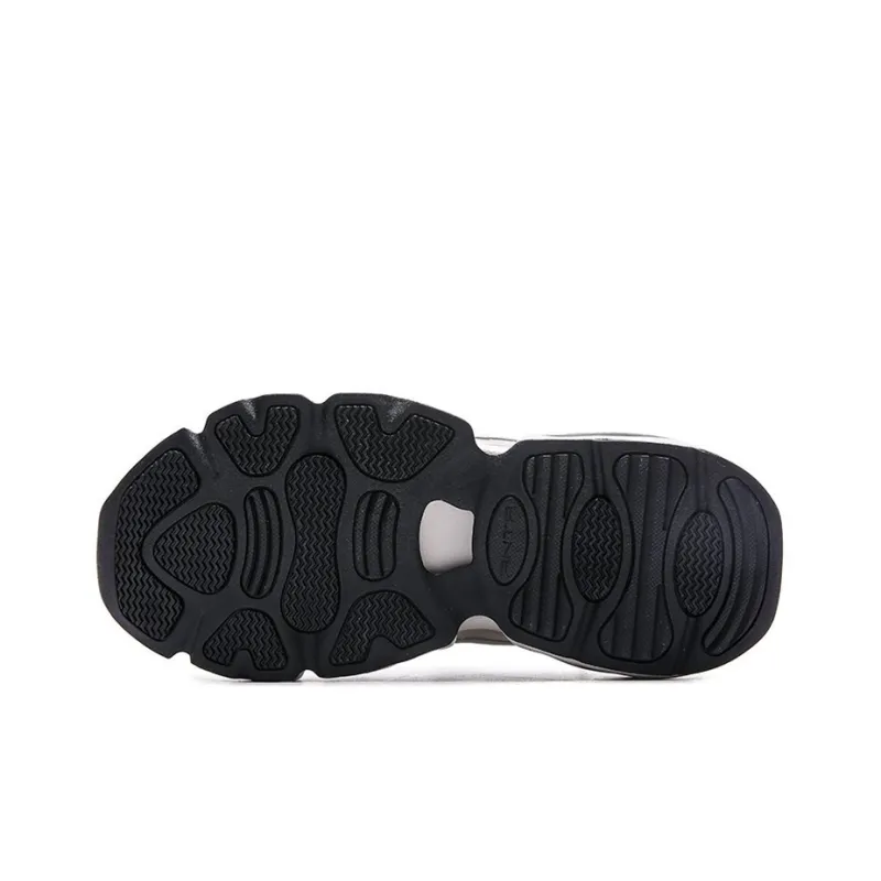 Anta Life Collection Cushioning Slip Resistant Thermal Coverage Low Top Chunky Sneakers Men's Black Gray-4