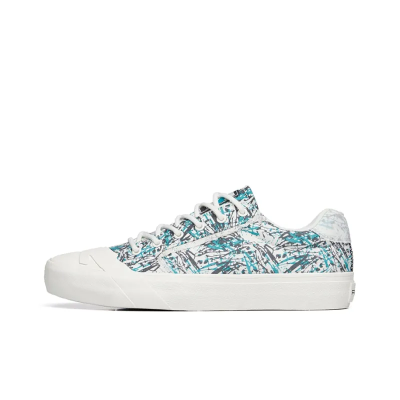 Anta Anti Slip Wear Resistant Low Top Canvas Shoes Women's White Green-0