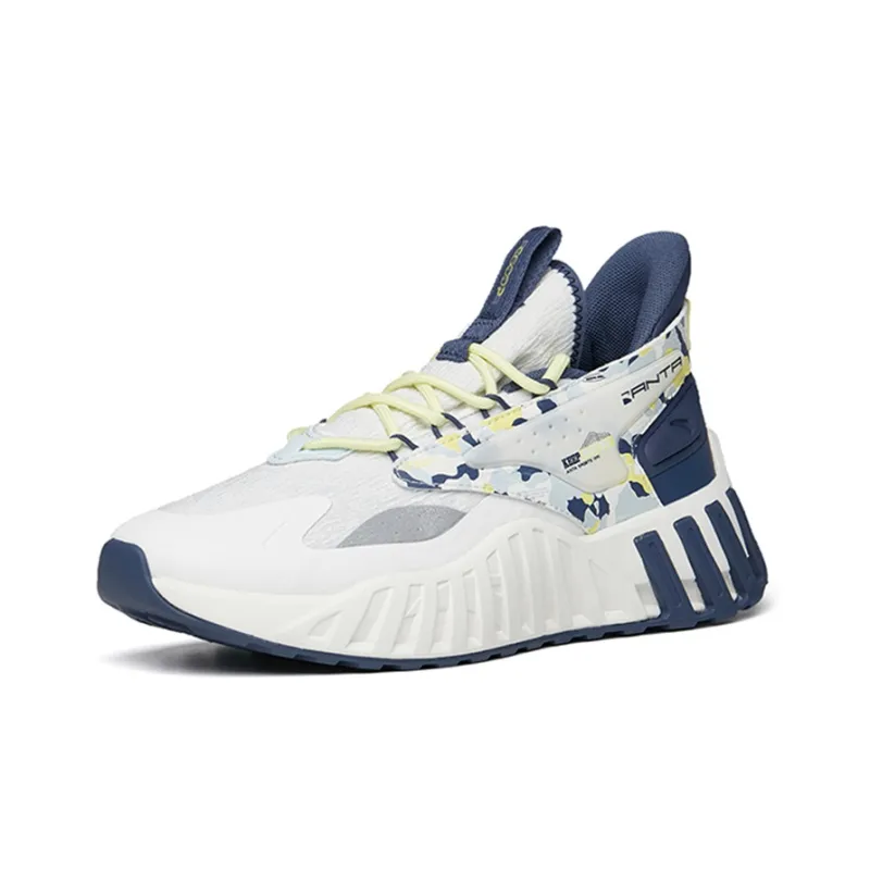Anta Cushioning Anti-Slip And Wear-Resistant Low-Top Chunky Sneakers Men's White Blue-2