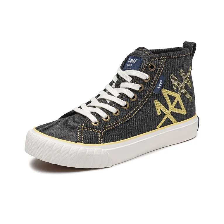 Lee Breathable High Top Canvas Shoes Unisex Black-1