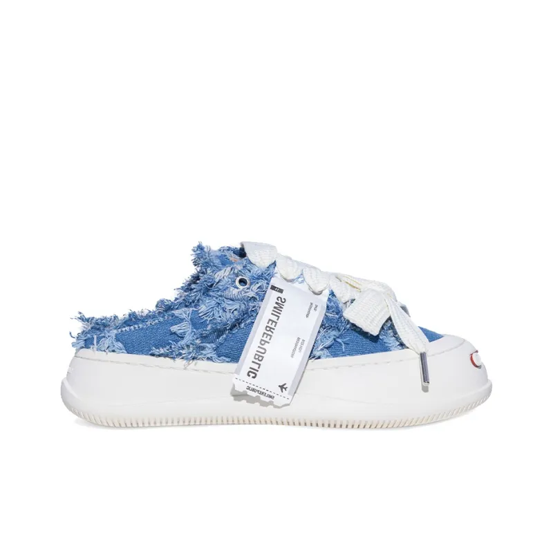SMILEREPUBLIC Low Top Canvas Shoes Unisex Blue-1