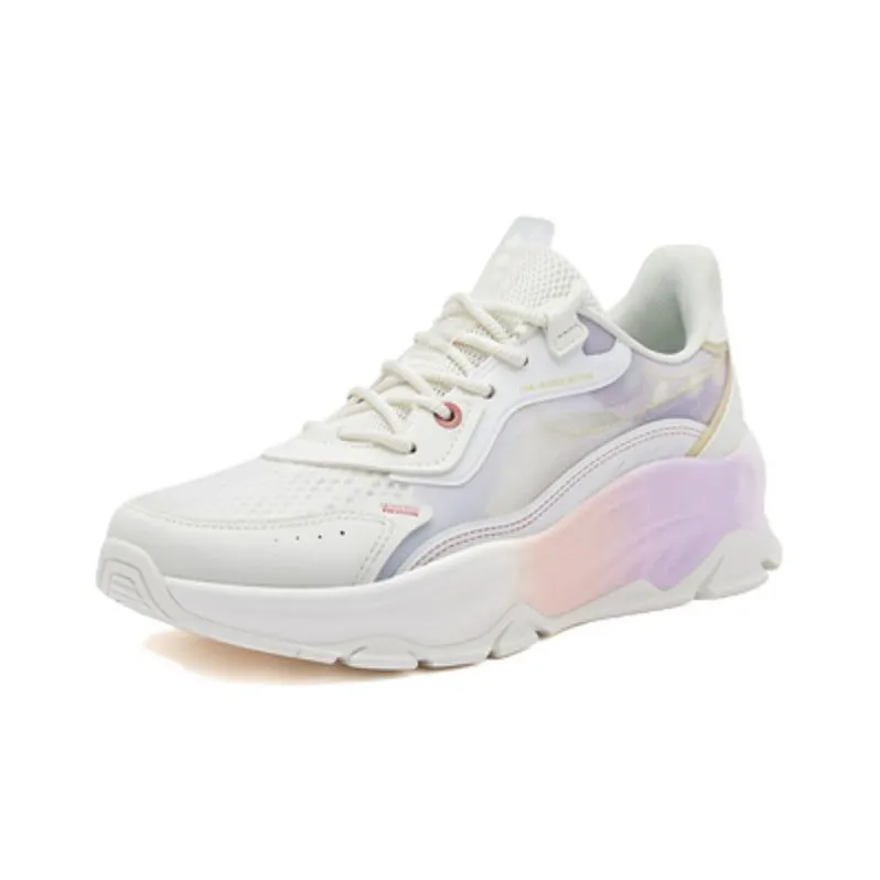 361° Yanwu Casual Shoes Women's Low Top Feather White/Pink Clay Red-1