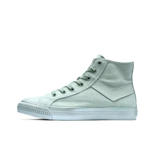 Pony Canvas Shoes Women's High-Top Light Green