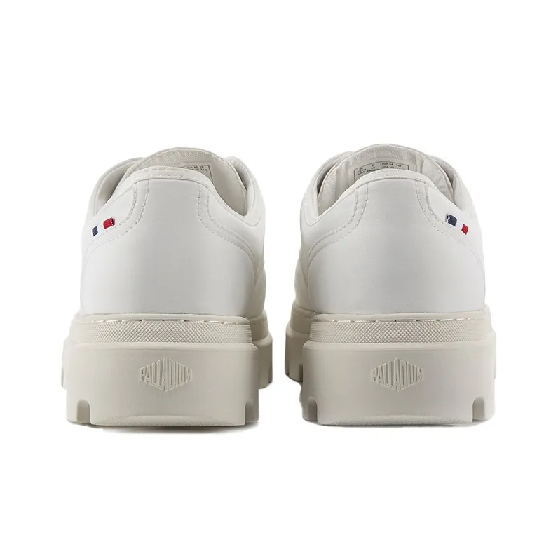 Palladium Pampa Dome Wear Resistant Low Top Canvas Shoes Unisex White-3
