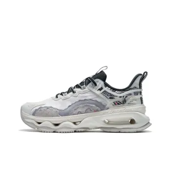 XTEP Thalassin Cushioning Anti Slip And Wear Resistant Low Top Chunky Sneakers Men's Sail White Ash Gray
