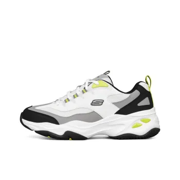 Skechers D Lites 4.0 Low Dad Shoes White/Black/Grey