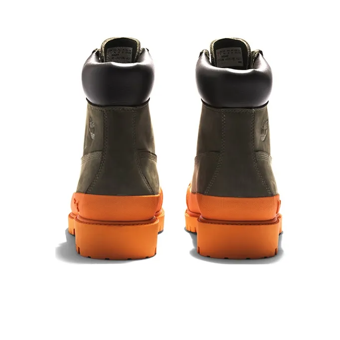 Timberland Bee Line X 6 Inch Premium Ruuber Toe Boot 'Dark Green Orange'-4