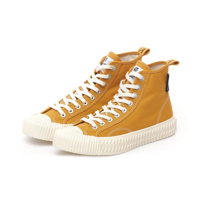 Excelsior Canvas Shoes Unisex High Top Yellow/White-1