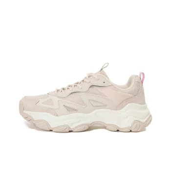 Kappa Cushioning Abrasion Resistant Breathable Coverage Low Top Chunky Sneakers Unisex Light Pink