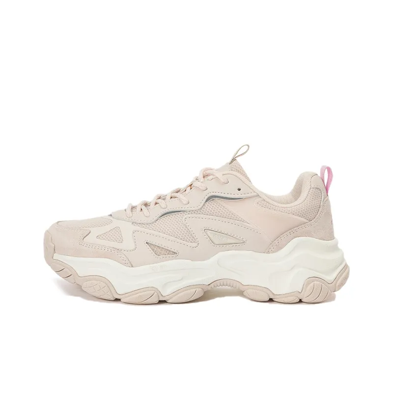 Kappa Cushioning Abrasion Resistant Breathable Coverage Low Top Chunky Sneakers Unisex Light Pink-0