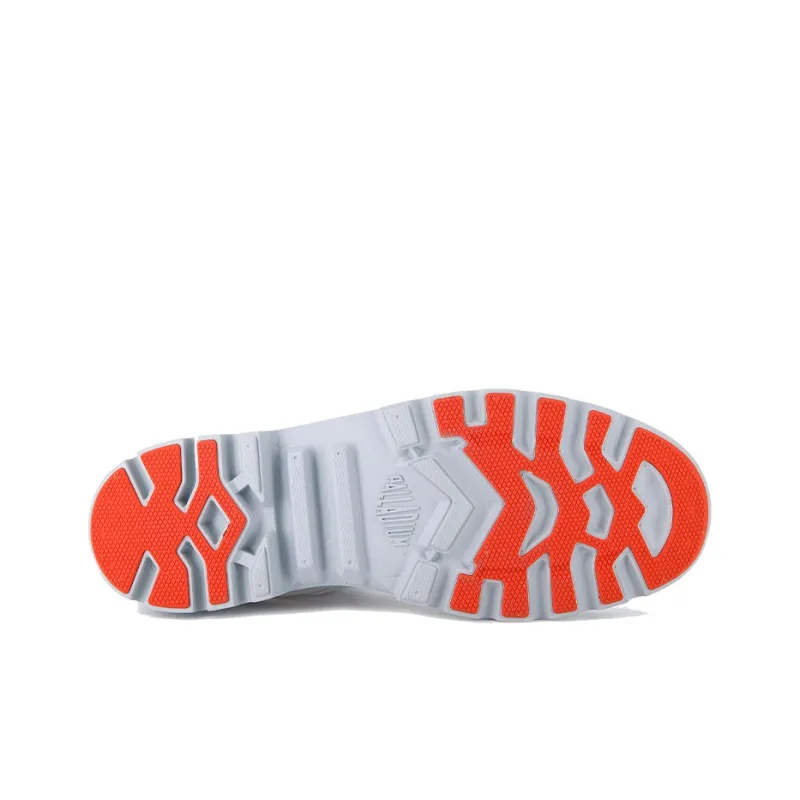 Palladium Pampa Outdoor Shoes Unisex High Top White/Gray-4