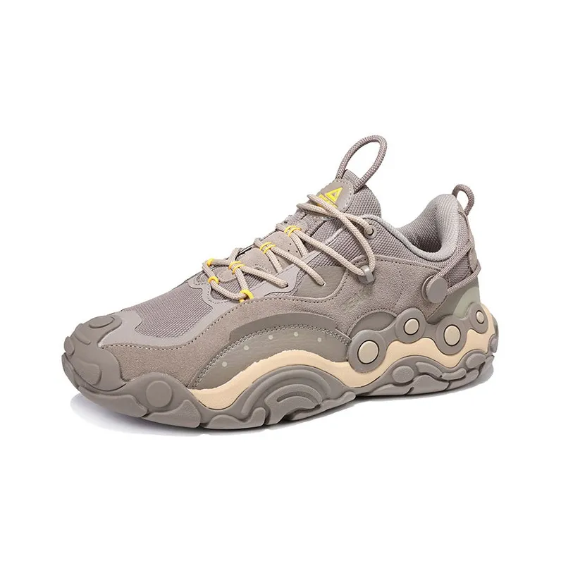 PEAK State Pole Cushioning Slip Resistant Low Top Chunky Sneakers Men's Dark Khaki-1