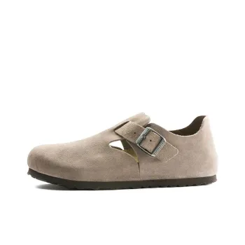 Birkenstock London Suede Leather Narrow Fit Shoes 'Taupe'