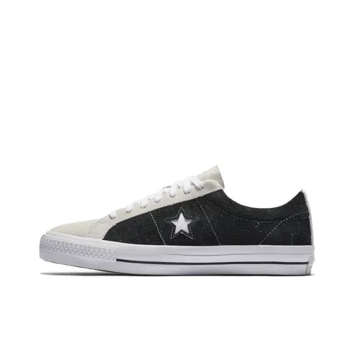 Converse One Star Anti Slip Wear Resistant Low Top Canvas Shoes Unisex Black White