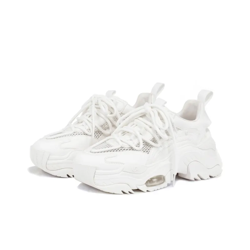 VITTORIO VENTURA Chunky Sneakers Women's Low Top White-2