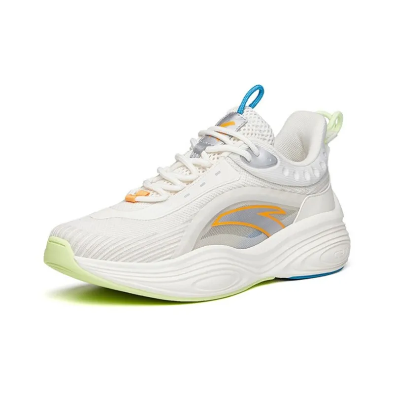 Anta Anti Slip Wear Resistant Low Top Chunky Sneakers Men's Ivory White-1