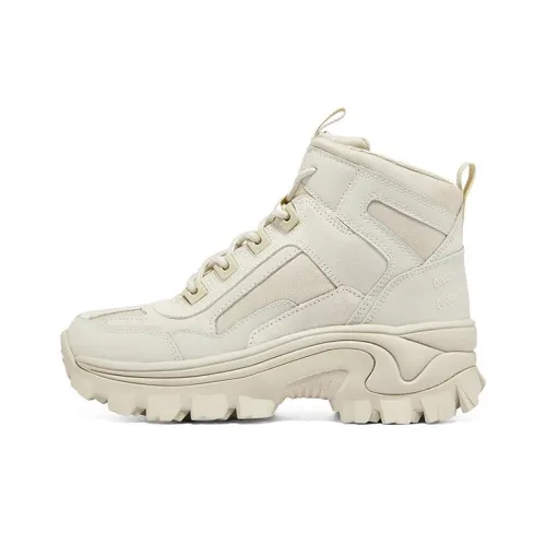 Skechers Street Blox Chunky Sneakers Women's High-Top Ivory/Beige