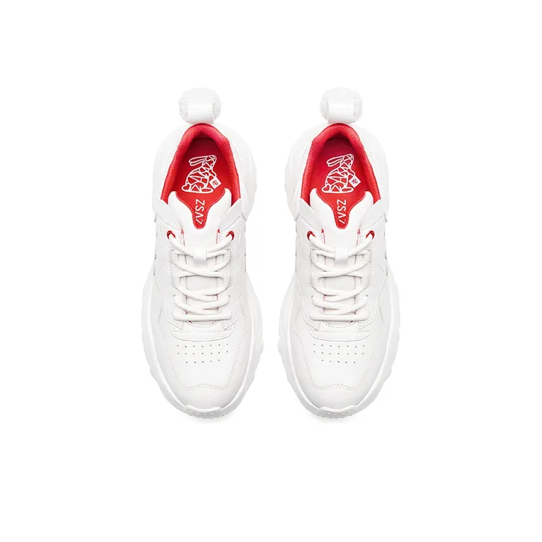 ZSAZSAZSU Chunky Sneakers Women's Low-Top White-3