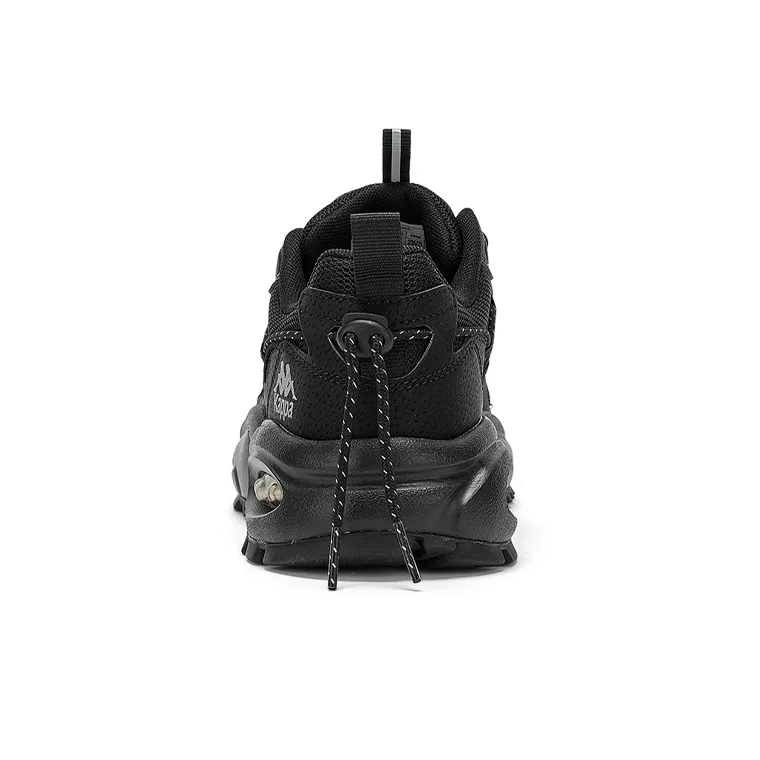 Kappa Cushioning Anti Slip And Wear Resistant Low Top Chunky Sneakers Unisex Black Silver-5