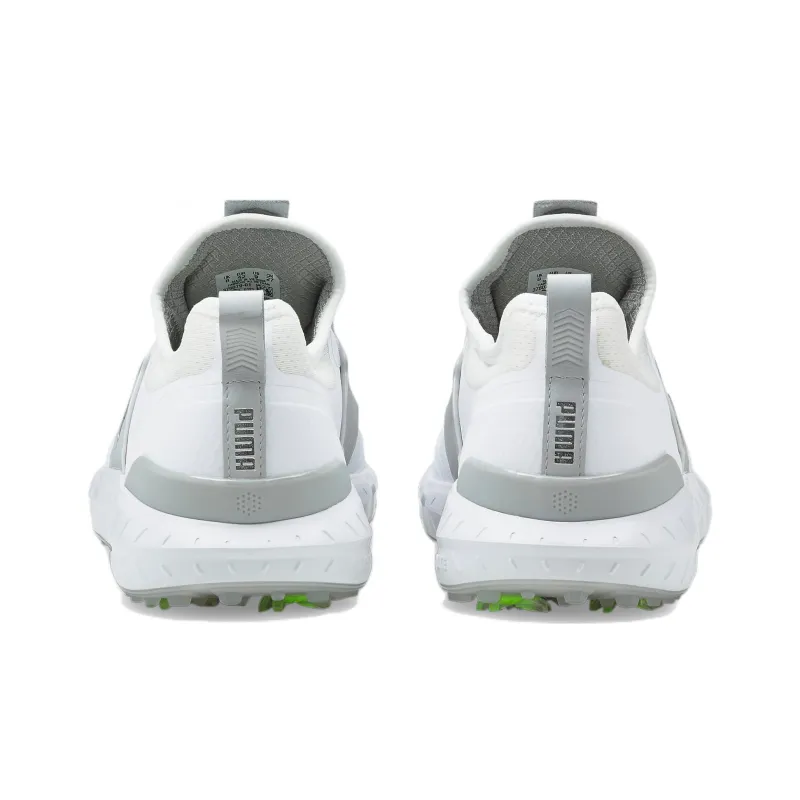 PUMA Ignite Articulate Golf Articulated Disc Spike Low Top Golf Shoes Men's White Gray-3
