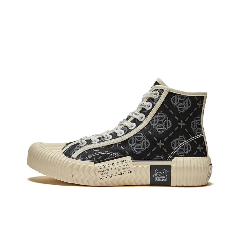 Excelsior Canvas Shoes Unisex High Top Black White-0