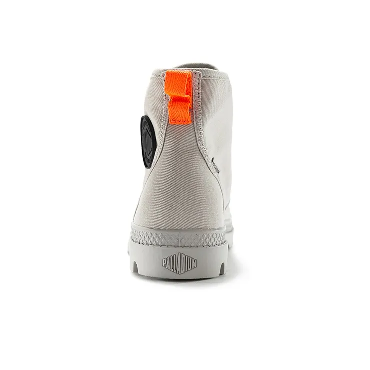 Palladium Pampa Hi Twill Wear-Resistant Slip-Resistant Cushioning High-Top Canvas Shoes Women's Moon Gray-2