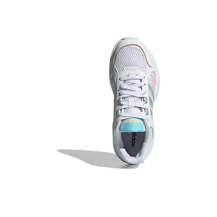 Adidas Neo Crazychaos Shadow Running Shoes White/Blue/Pink Women's-4