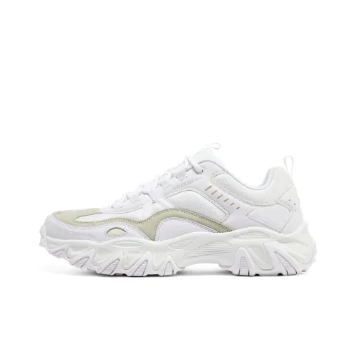 Skechers Sport Cushioning Anti Slip And Wear Resistant Support Low Top Chunky Sneakers Men's White