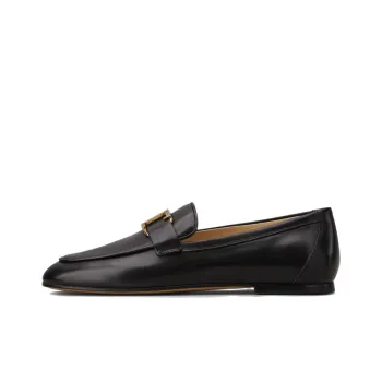 TOD'S T Logo Almond Toe Loafers Women's