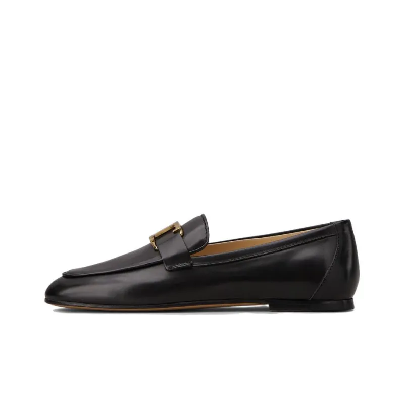 TOD'S T Logo Almond Toe Loafers Women's-0