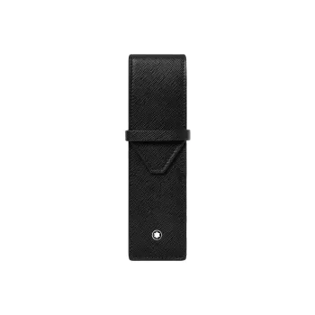 MONTBLANC Grained Cow Leather Pen Pouch 2 Pack Merch Men's Black