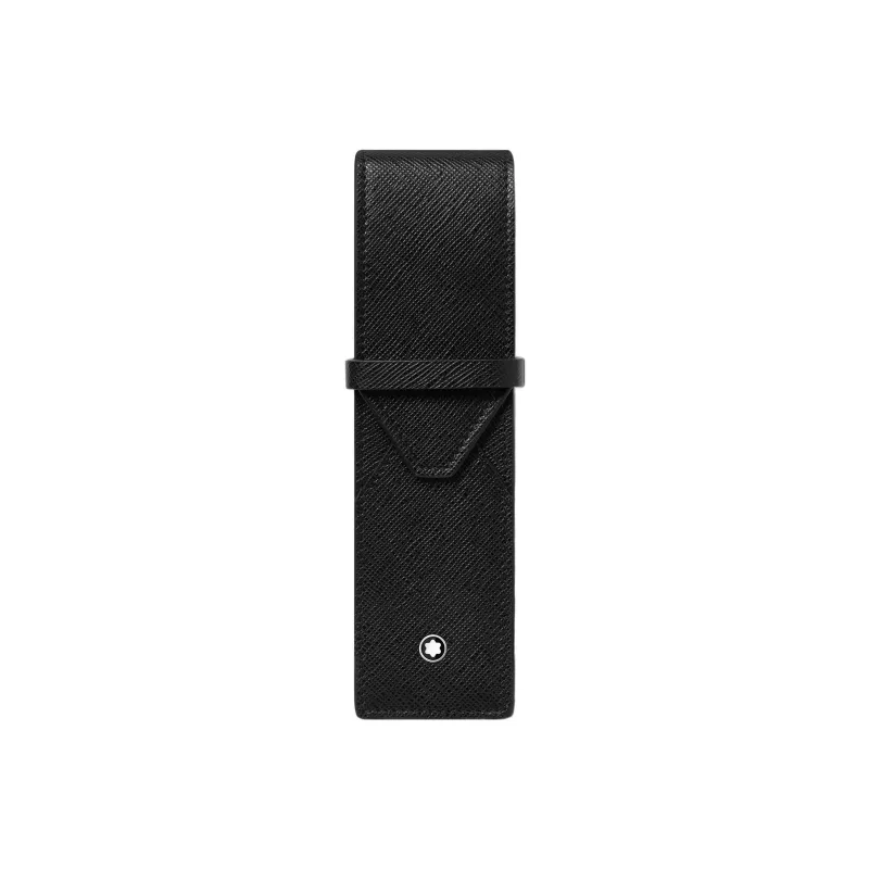 MONTBLANC Grained Cow Leather Pen Pouch 2 Pack Merch Men's Black-0