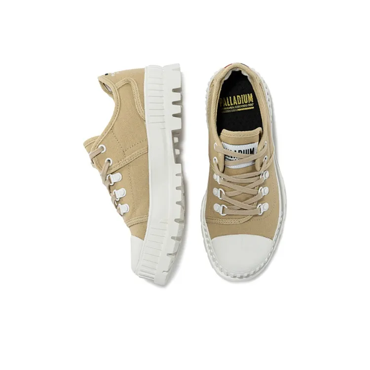 Palladium Pallashock Hkr Lo Anti Slip And Wear Resistant Breathable Low Top Canvas Shoes Women's Desert-2