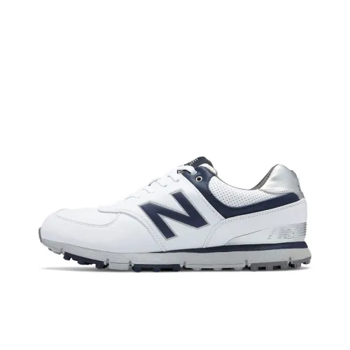 New Balance NB 574 Series Golf Shoes Men Low-Top White Silver