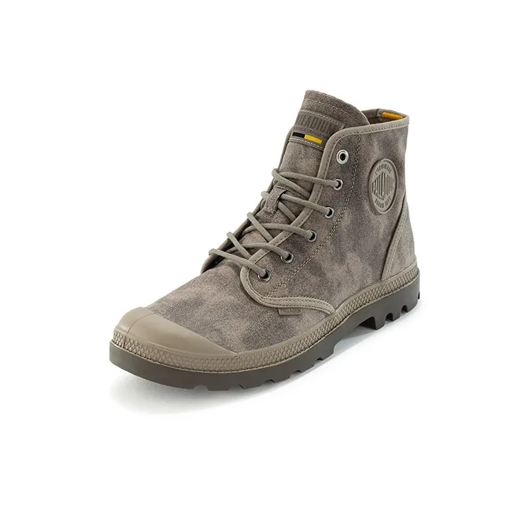 Palladium Pampa Canvas Shoes Unisex High Top Lunar Rock Gray-2