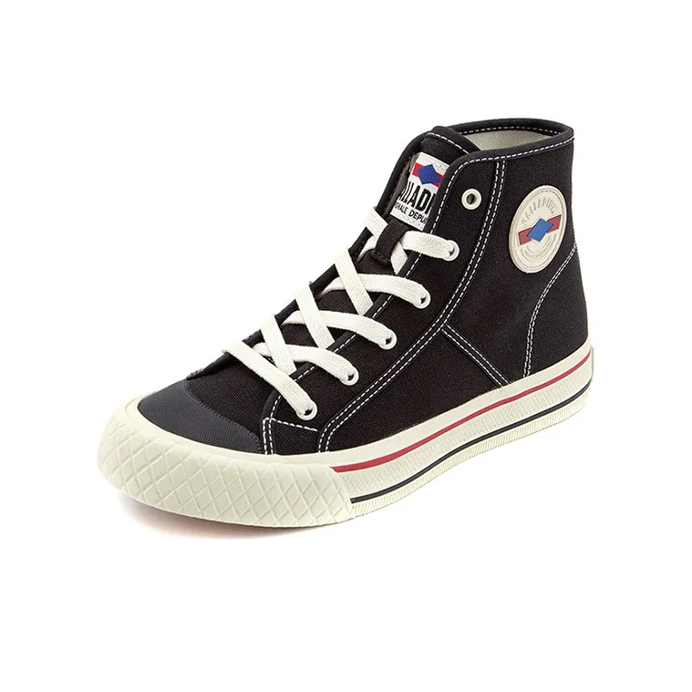 Palladium Palla Louvel Anti Slip And Wear Resistant Breathable High Top Canvas Shoes Unisex Black-2