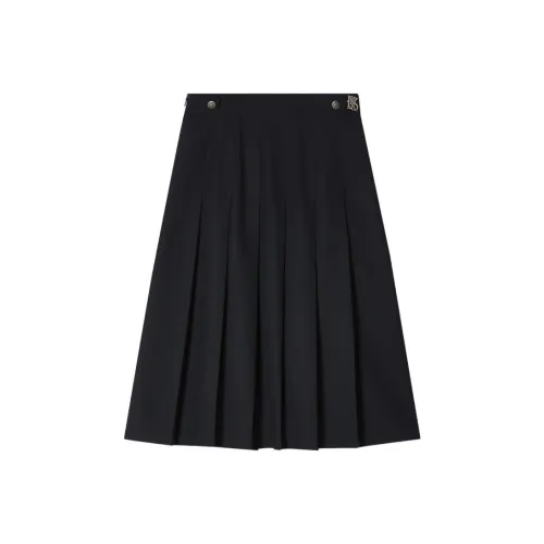 PSALTER Casual Long Skirts Women's Dark Blue