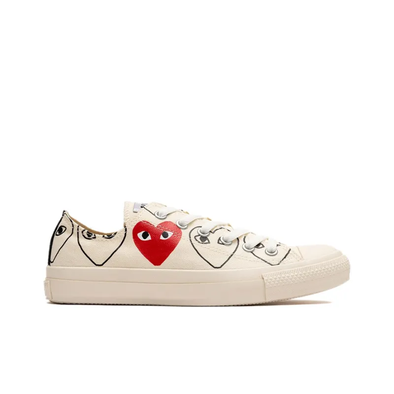 Converse Cdg X Chuck Taylor All StarMulti Heart 'Creamwhite Red'-1