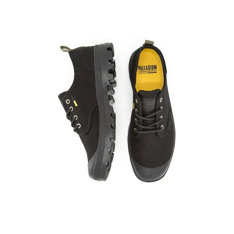 Palladium Pampa OX HTG Supply Slip Resistant, Abrasion Resistant, Breathable Low Top Canvas Shoes Women's Black-3