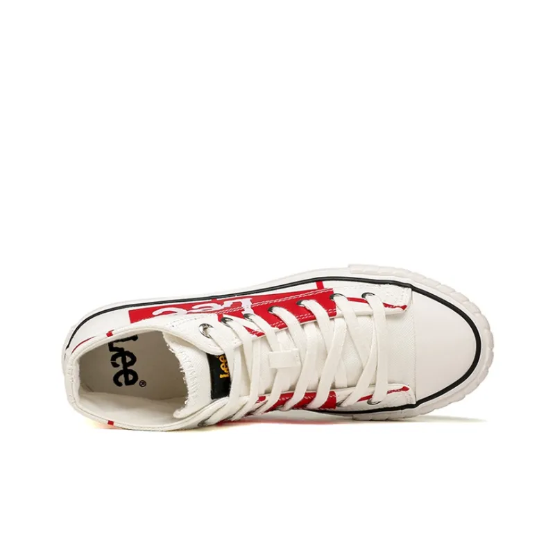 Lee Coverage Lightweight Breathable High Top Canvas Shoes Women's Red-3