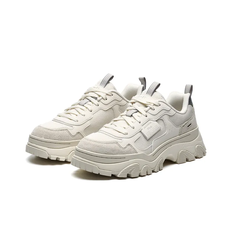 FILA HIKE Hike Cushioning Anti-Slip Wear-Resistant Breathability Low-Top Chunky Sneakers Women's Off-White-2