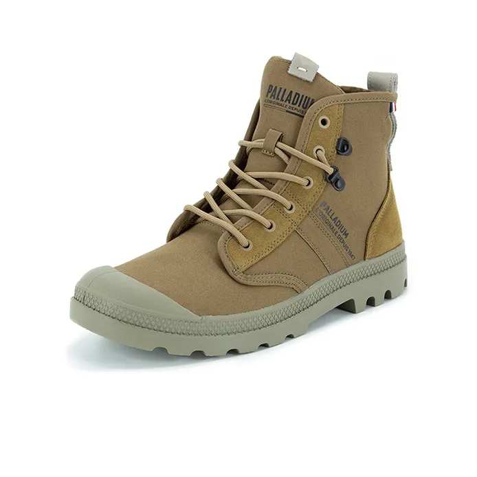 Palladium Pampa Outdoor Boots Unisex High Top Olive Green-1