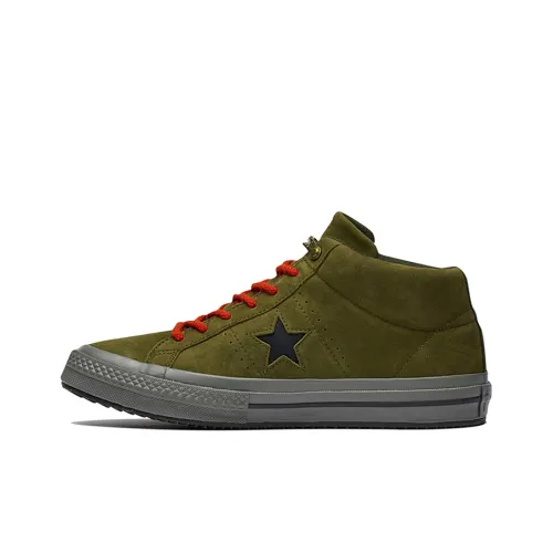 Converse One Star Canvas Shoes Unisex Mid-Top Green