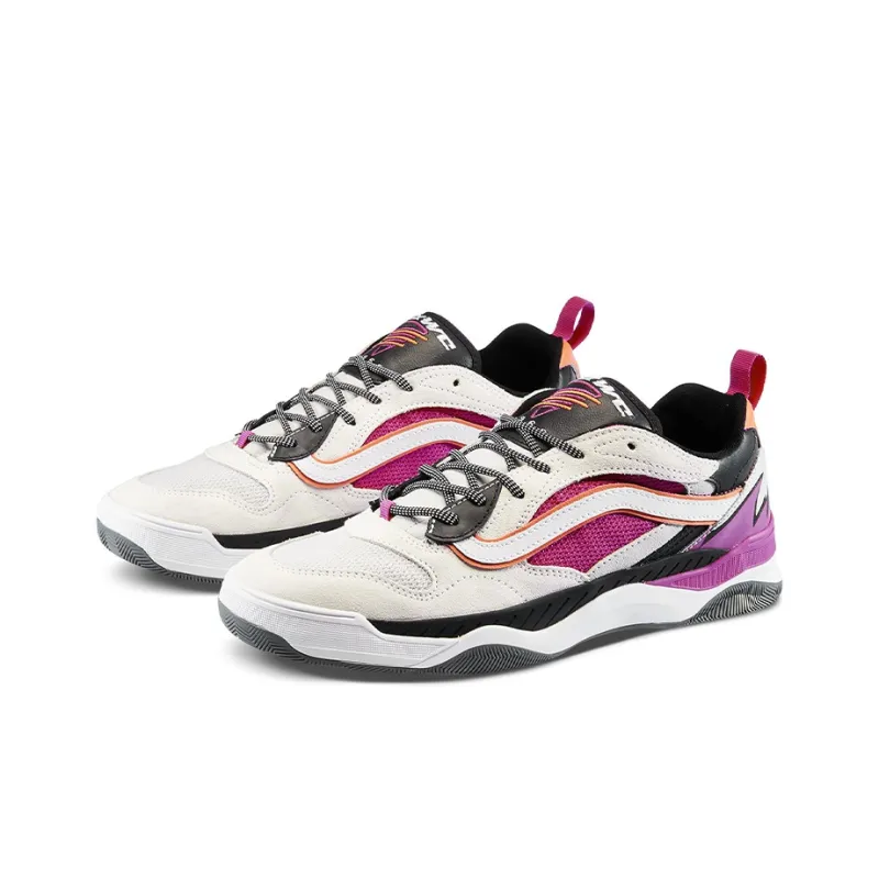 Vans Brux Wc Wear resistant Non Slip Retro Sports Shoe White Purple-2