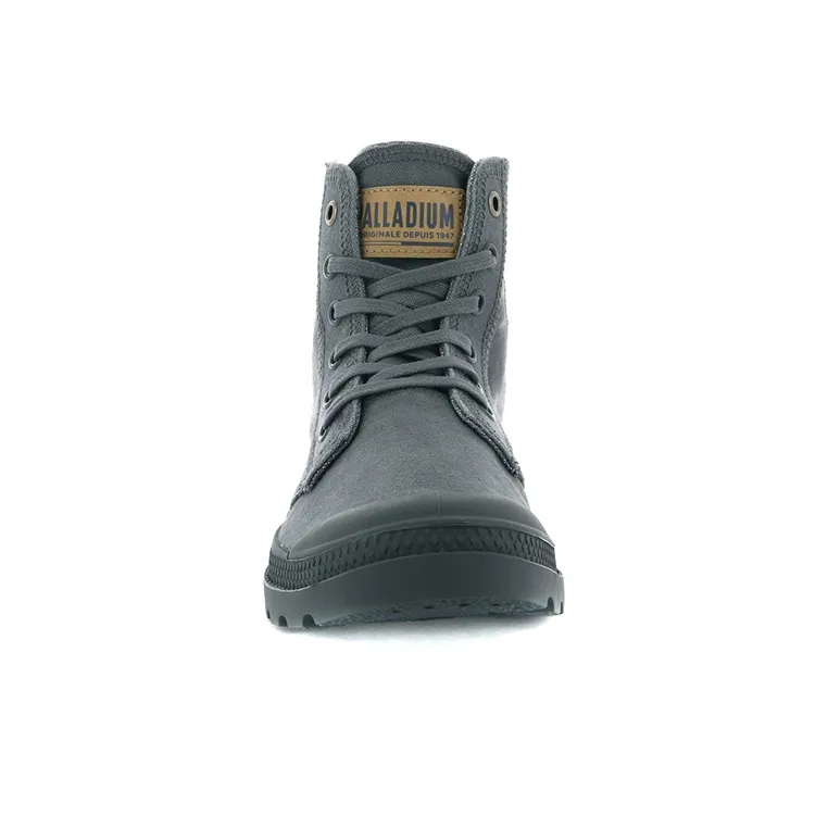 Palladium Palladenim Anti Slip Wear Resistant Breathable Lightweight High Top Canvas Shoes Unisex Navy Blue-3