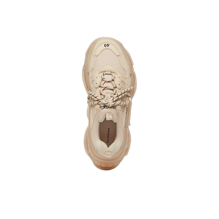 Balenciaga Triple S Chunky Sneakers Women's Beige-3