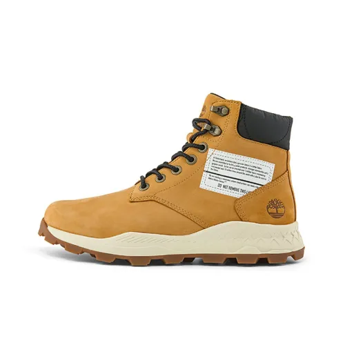 Timberland 6 Inch Brooklyn Side Zip Boots 'Wheat Nubuck With Black Padded Collar'