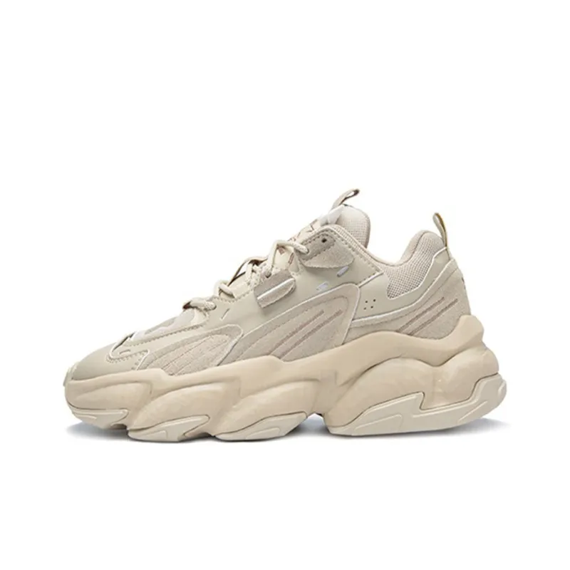 STARTER Rock Formation Series Anti Slip Wear Resistant Low Top Chunky Sneakers Women's Beige-0