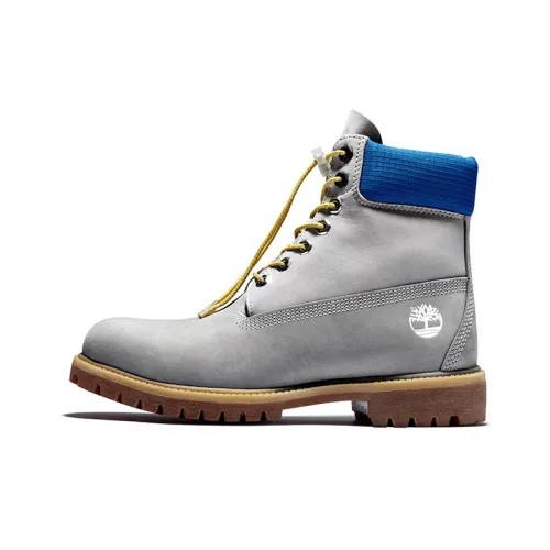 Timberland Premium 6-Inch White Blue Boots